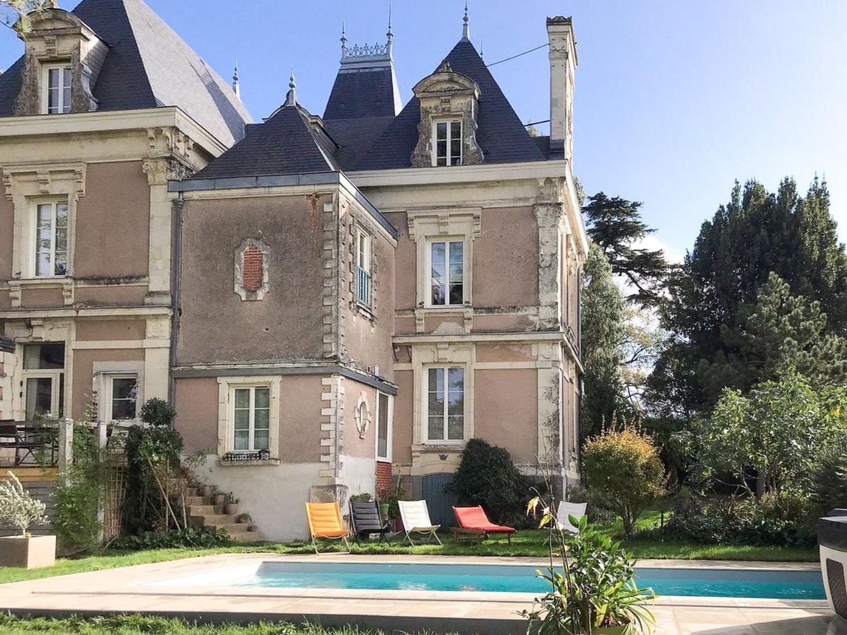 Faye-d'Anjou Maison De Maitre Avec Piscine Et Jardin - Coeur Des Coteaux Du Layon, Proche Angers Et Saumur - Fr-1-622-55 Bed & Breakfast エクステリア 写真